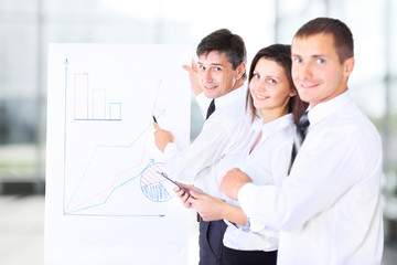 Business team discussing a project