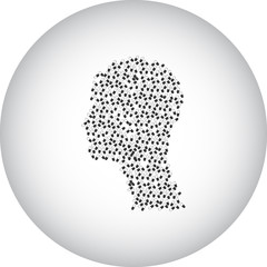 Drug addiction abstract simple icon on colorful background