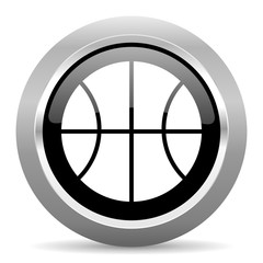 ball black metallic chrome web circle glossy icon