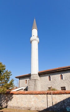 Minaret of Osmanagic Mosque (18th c.) in Podgorica, Montenegro