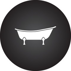 Bath simple icon on colorful background