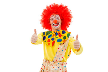 Funny playful clown