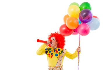 Funny playful clown