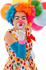 Fototapeta premium Funny playful clown