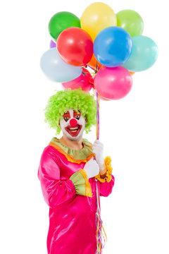 Funny playful clown