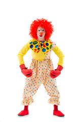 Funny playful clown