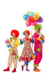Funny playful clown
