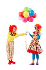 Funny playful clown
