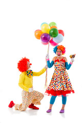 Funny playful clown
