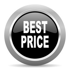 best price black metallic chrome web circle glossy icon