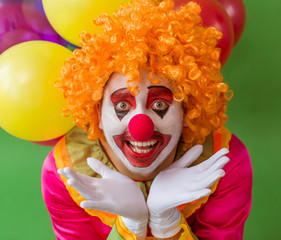 Funny playful clown