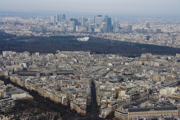 La Defense district in Paris - view from the Eiffel Tower © emar