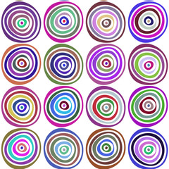 Seamless stylish hand drawn pattern. Vector illustration with concentric circles