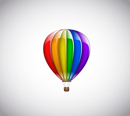 Obraz premium Hot rainbowair balloon
