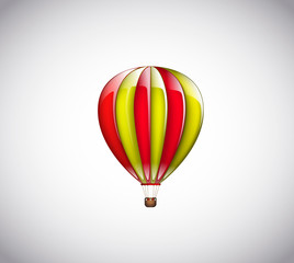 Hot red and yellow air balloon
