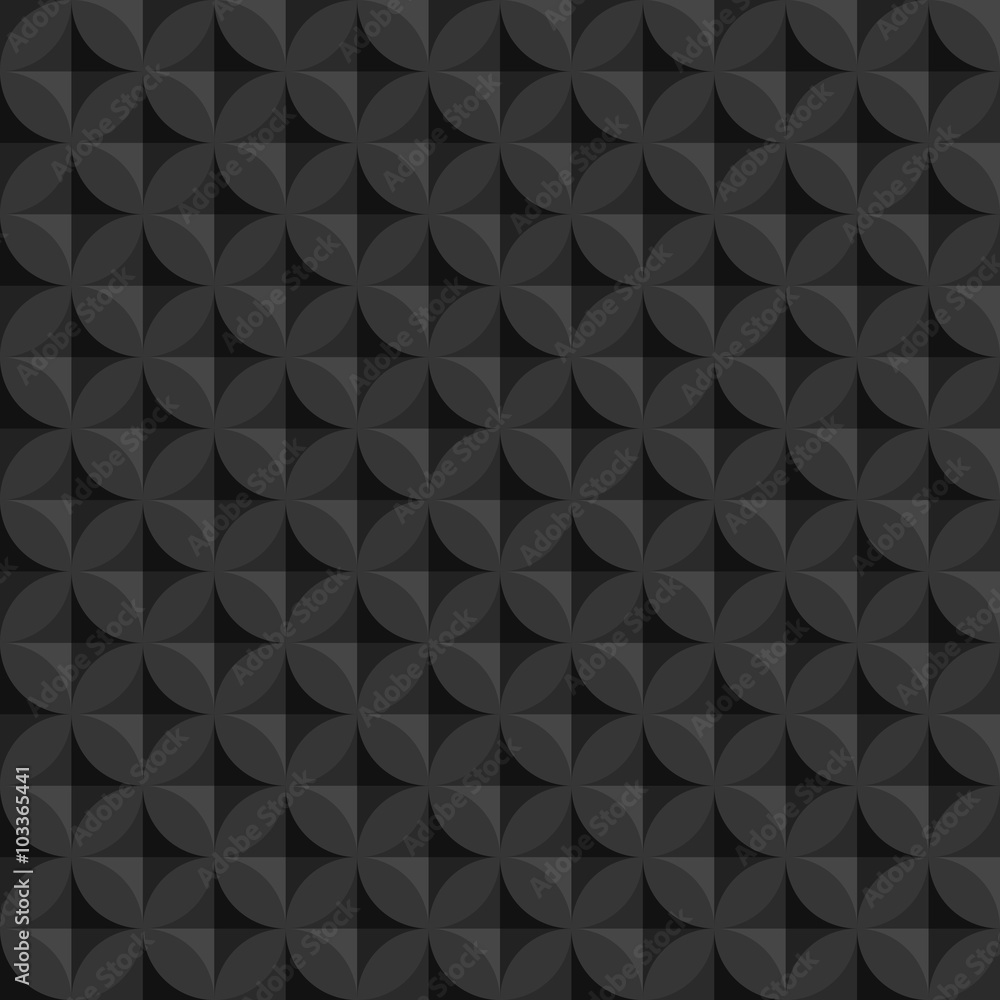 Aufkleber Vintage abstract circle  seamless  pattern with decorative geometric and abstract elements. Vector background