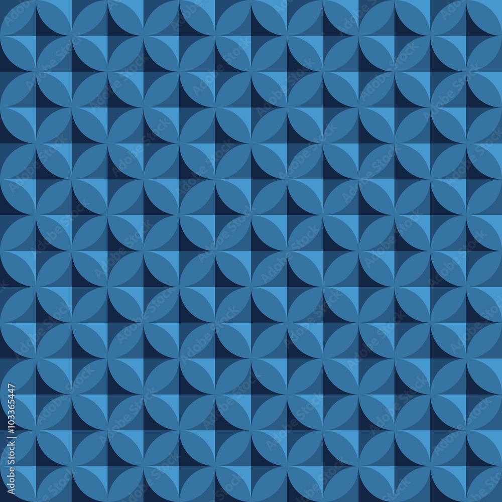 Poster Vintage abstract circle  seamless  pattern with decorative geometric and abstract elements. Vector background