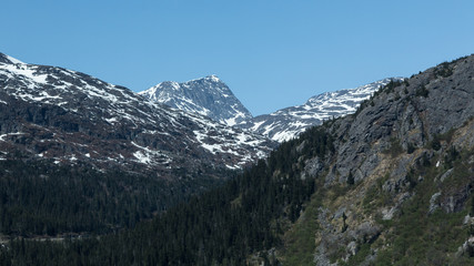Fototapeta na wymiar Mountains on the White Pass and Yukon Route