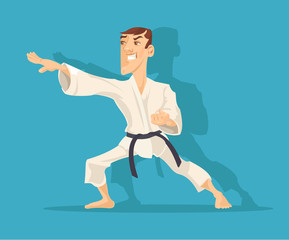 Vector karate flat illustration © PrettyVectors