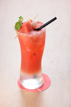 watermelon mix with lychee juice