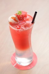 watermelon mix with lychee juice