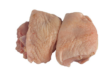 chicken on the white background