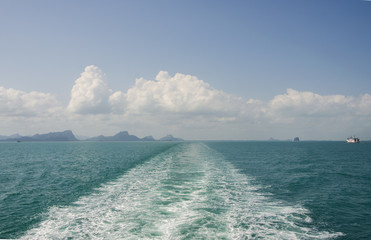 boat in the calm sea