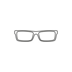 Fototapeta premium thin line glasses simple black vector icon