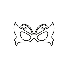 thin line glasses simple black vector icon