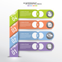 Business finance Info graphics origami style Vector illustration