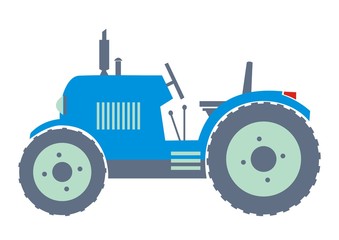 Tractor blue, vector icon