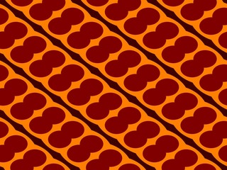 Abstract seamless spotted diagonally pattern orange red colors - computer generated background