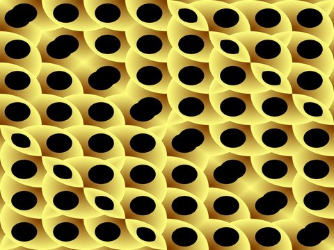 Abstract seamless spotted diagonally pattern yellow brown black colors - computer generated background
