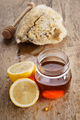 Honey in jar