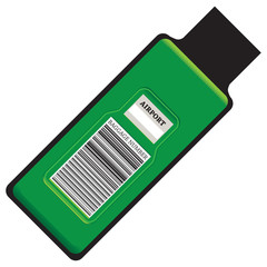 Modern label luggage number