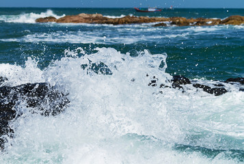 sea waves and splashes