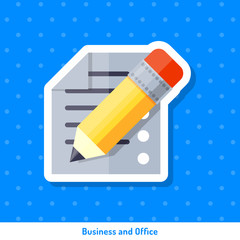 Bright flat icon, sticker