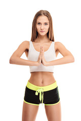 Fototapeta premium woman fitness. exercise