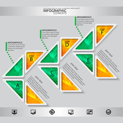 Abstract 3D Paper Infographics