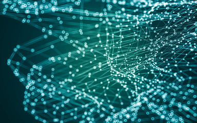 Abstract polygonal space low poly