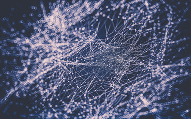 Abstract polygonal space low poly