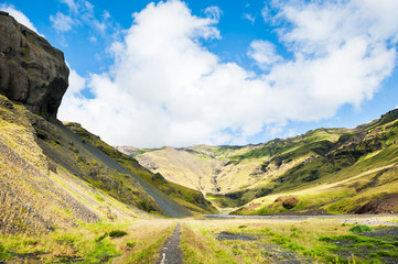 Fototapeta na wymiar Icelandic landscape with mountains. South Iceland