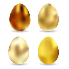 Set of golden eggs