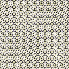 Fototapeta premium Seamless circles hand drawn pattern.
