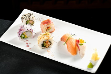 Japanese tasty sushi set