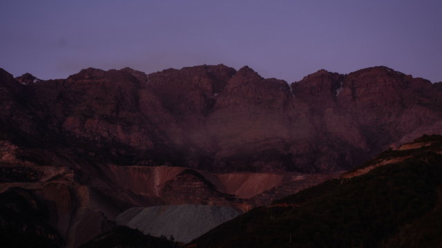 Copper mine at dusk. Timelapse
4K