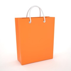 Paper Shopping Bag isolated on white background