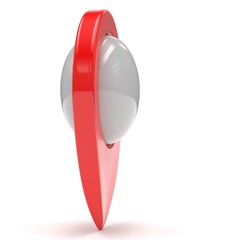 red map pointer isolated