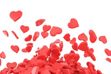 3d background made from many hearts