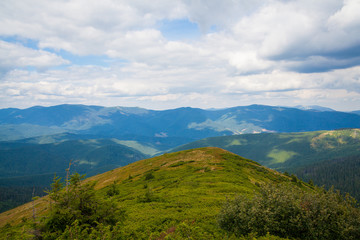 Carpathian mountains in Ukraine